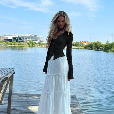 Blusa de Gasa Elegante Semitransparente Ajustada para Mujer - Image 7
