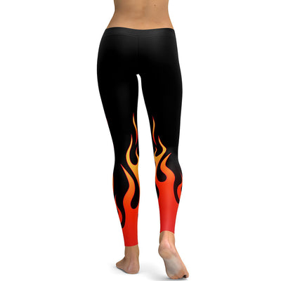 Leggings Deportivos Transpirables para Dama con Estampado de Flama Degradada - Image 8