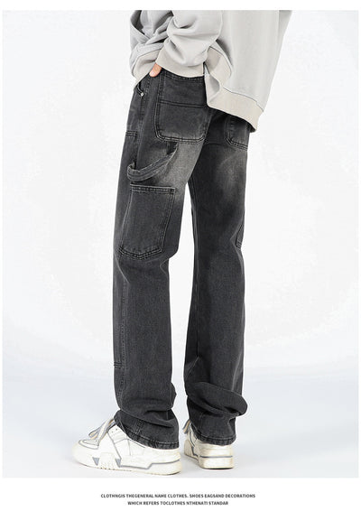 Jeans de Corte Acampanado Estilo Logging Americana para Hombre - Image 13