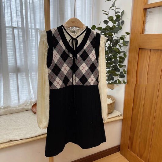 Vestido Tejido Cuadros Otoño con Acabado Suave - Image 20