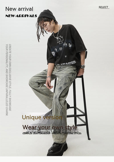 Jeans Rectos Holgados Resistentes para Hombre sin Elastano - Image 17