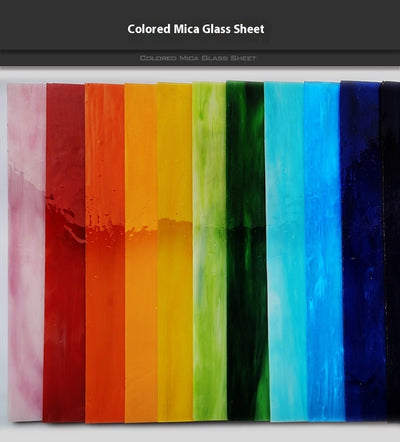 Fragmentos de Mural de Mica Vidrio Coloreado Transparente Hecho a Mano - Image 17