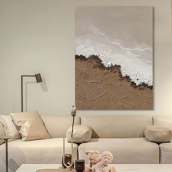 Cuadro Abstracto Texturizado Óleo sobre Lienzo - Decoración Moderna para Sala de Estar