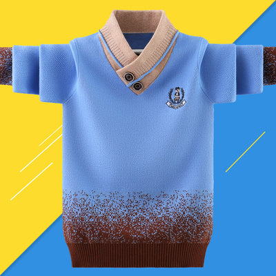 Suéter Pullover Infantil de Algodón con Cuello Tipo Fold - Image 4