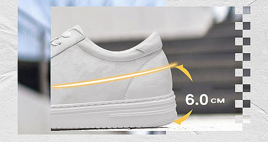 Zapatillas Deportivas Blancas para Hombre con Suela Elevada y Altura Aumentada - Image 27