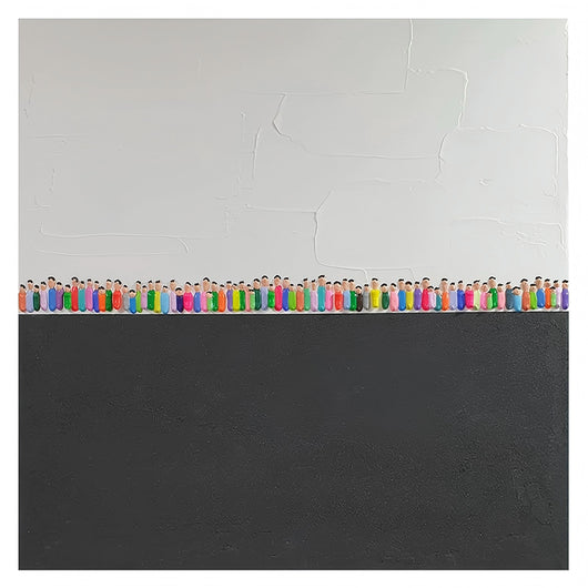 Cuadro Abstracto Moderno Pintado a Mano - Arte Texturizado en Acrílico y Óleo para Sala - Image 5