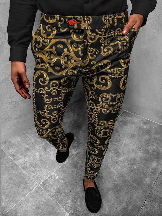Pantalones Casuales con Estampado de Rayas para Hombre