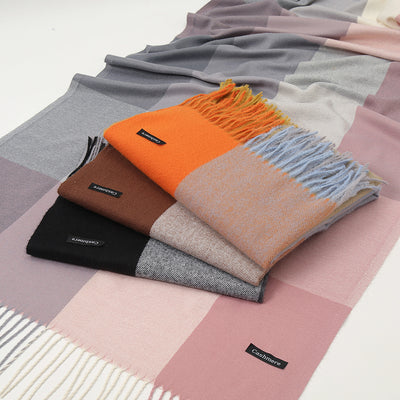 Bufanda de Invierno Bicolor en Cashmere Suave y Cálida - Image 11