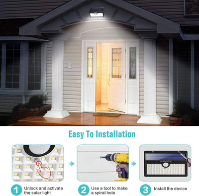 Lámpara Solar de Pared con Sensor de Movimiento 78 LED Impermeable - Image 10