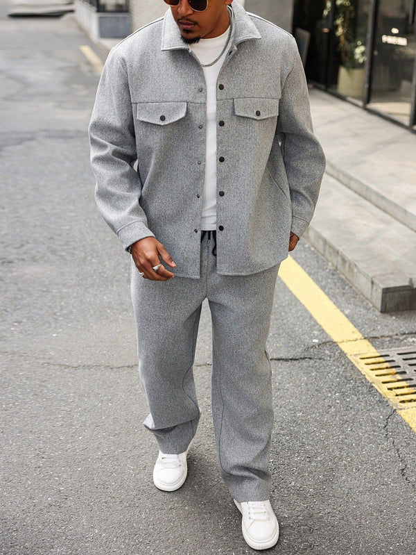 Conjunto Otoñal de Chaqueta y Pantalón Cargo para Hombre