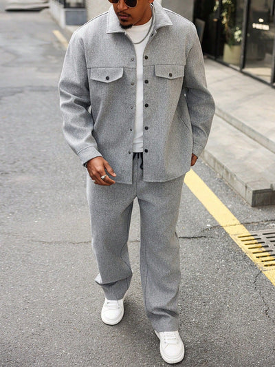 Conjunto Otoñal de Chaqueta y Pantalón Cargo para Hombre - Image 2