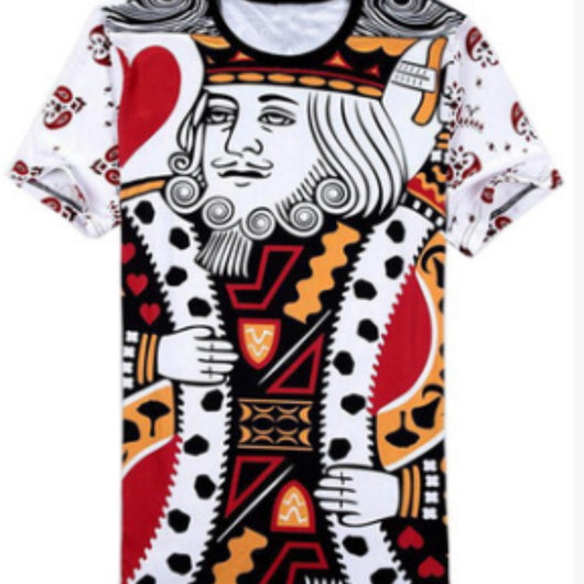 Playera Estampada Rey del Póker Manga Corta para Hombre - Image 8