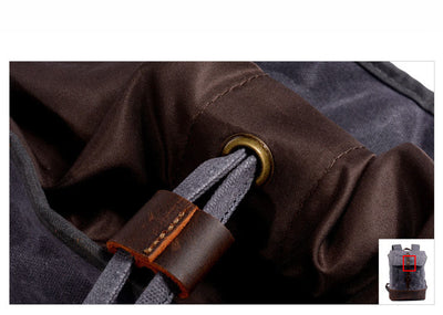 Mochila Impermeable de Lona Resistente para Hombre - Image 18