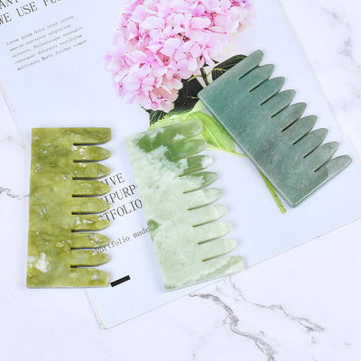 Peine de Jade Masajeador Cristal para Meridianos