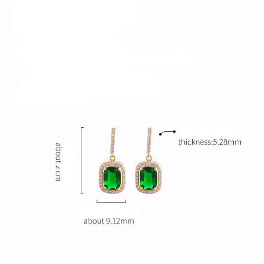 Aretes de Plata Esterlina con Esmeralda Verde Elegantes - Image 2