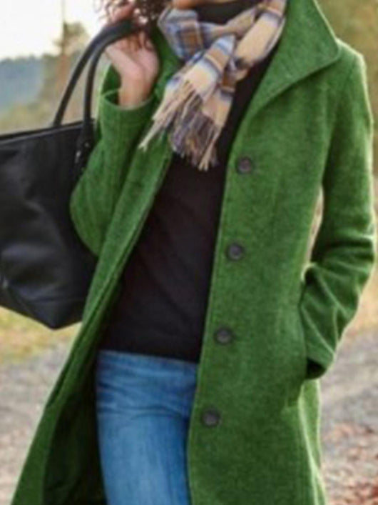 Abrigo de Lana Puro Largo Elegante para Mujer - Image 13