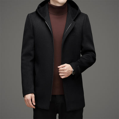 Abrigo de Lana Reversible con Capucha para Hombre - Invierno Premium - Image 3