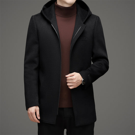 Abrigo de Lana Reversible con Capucha para Hombre - Invierno Premium - Image 3