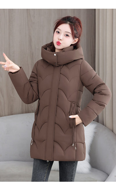 Abrigo Acolchado de Algodón Suelto Talla Pequeña Premium - Image 18