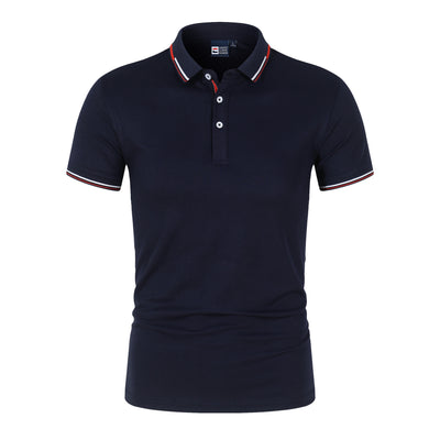 Polo Clásico Liso para Hombre con Cuello de Pie y Mangas Cortas - Image 11
