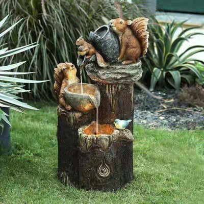 Figuras Decorativas de Resina para Jardín - Pato y Ardilla - Image 6