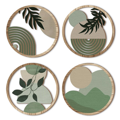 Pegatinas Decorativas de Pared Hojas Redondas Estilo Retro - Image 5