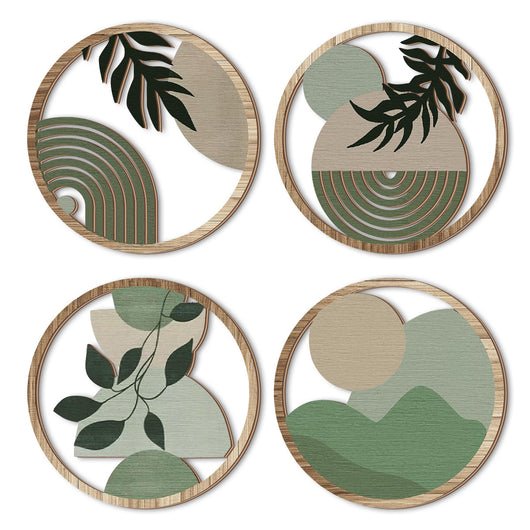 Pegatinas Decorativas de Pared Hojas Redondas Estilo Retro - Image 5