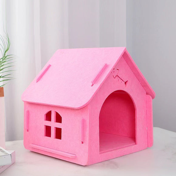 Cama Felpa para Gatos Cuatro Estaciones Desmontable y Lavable