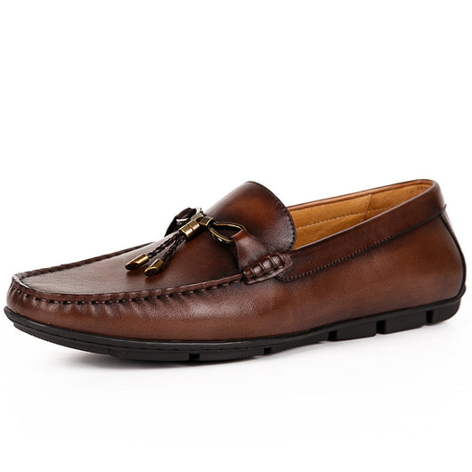 Zapatos Casuales Británicos de Cuero Genuino sin Cordones - Image 7