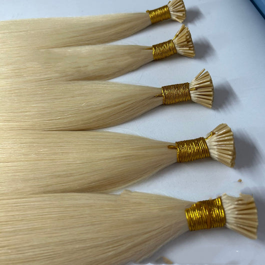 Extensiones de Cabello Blanco Liso Premium con Trenzado - Image 8