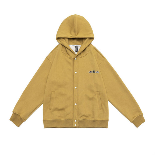 Cardigan Holgado con Capucha para Hombre - Suéter Casual de Color Sólido - Image 2
