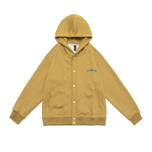 Cardigan Holgado con Capucha para Hombre - Suéter Casual de Color Sólido