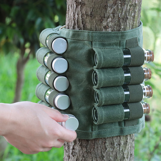 Kit de Especias Portátil para Camping - Bolsa Impermeable de Lona