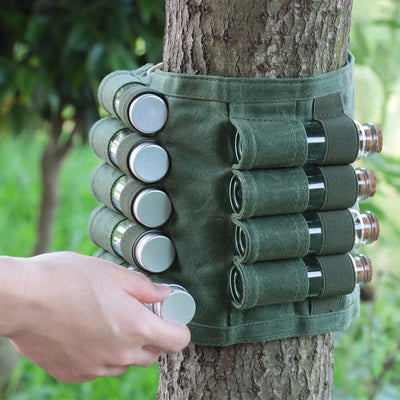 Kit de Especias Portátil para Camping - Bolsa Impermeable de Lona
