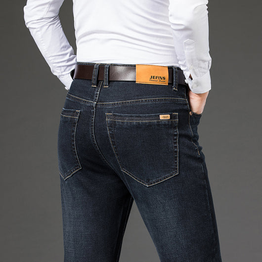 Pantalones Vaqueros Talla Grande para Hombre con Elasticidad y Corte Recto - Image 3