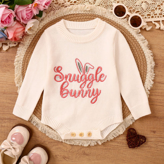 Suéter Infantil con Orejas de Conejo y Bordado de Letras para Pascua - Image 29