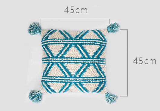 Funda de Cojín Bohemio de Algodón con Borlas para Sala y Dormitorio - Image 7