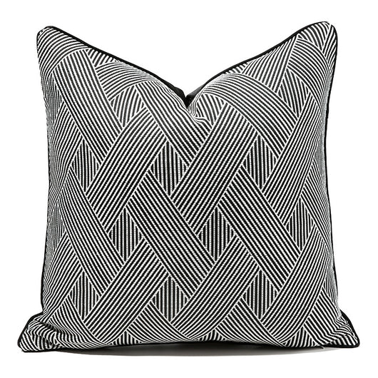 Funda de Almohada Rayas Blancas y Negras para Dormitorio y Sala