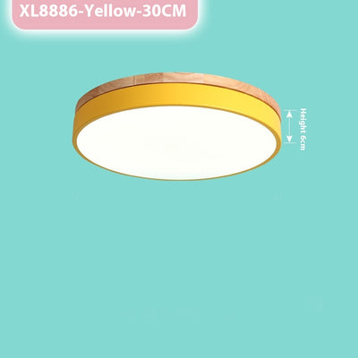Lámpara de Techo LED Macaron Redonda para Dormitorio y Sala de Estar - Image 9