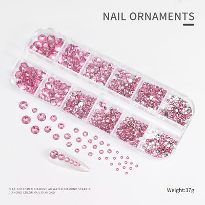 Uñas Decorativas Cuadradas con Cristales Brillantes - Image 22