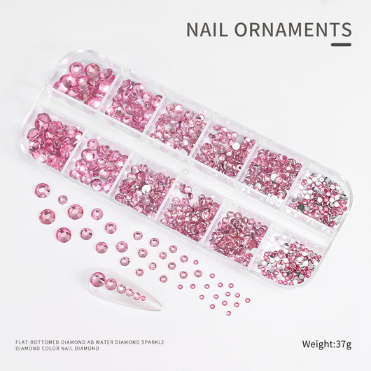 Uñas Decorativas Cuadradas con Cristales Brillantes - Image 22