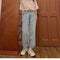 Pantalones Rectos Papá Anchos de Cintura Alta - Tendencia Suelta y Moderna