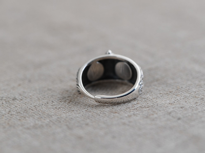 Anillo Vintage Ojo de Demonio Búho para Mujer - Joya Retro Plateada - Image 5