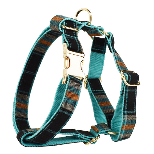 Collar Retro Verde para Mascotas con Correa de Tracción y Moño Adorable - Image 7