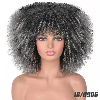 Peluca Afro Rizada Cabello Corto Africano - Image 13