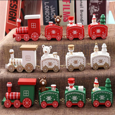 Set de 4 Trenes de Madera Miniatura para Niños - Image 19