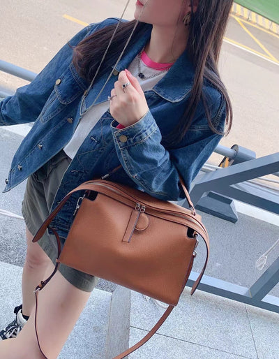 Bolsa Crossbody para Mujer con Costuras de Contraste - Image 8