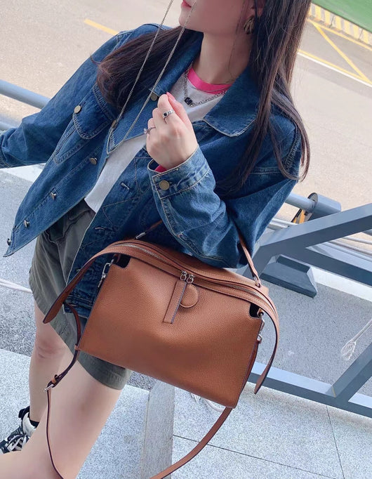 Bolsa Crossbody para Mujer con Costuras de Contraste - Image 8