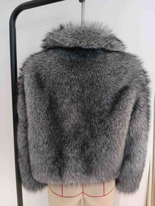 Chaqueta Cálida de Cuello Solapa con Pelaje para Mujer - Image 15