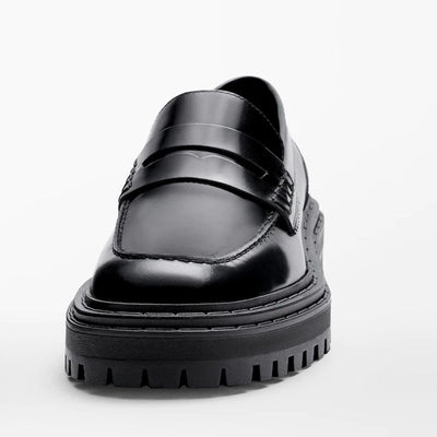 Zapatos Casuales de Cuero Genuino con Suela Reforzada y Punta Redonda - Image 2